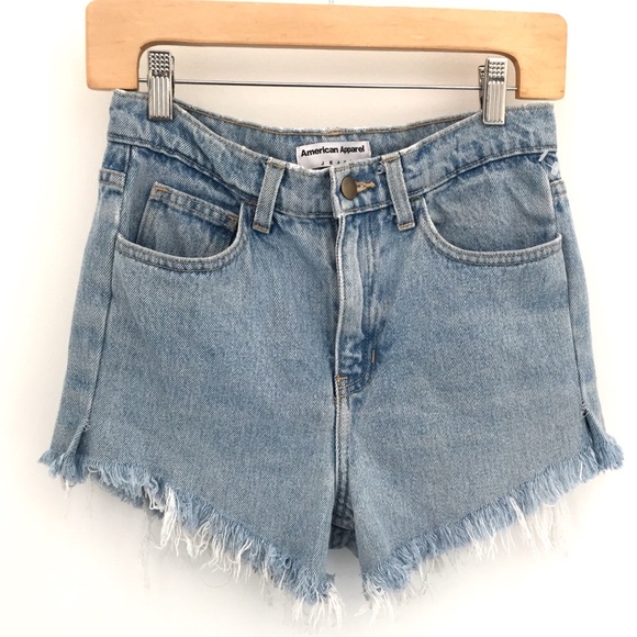 American Apparel Pants - American Apparel High Waist Denim Shorts